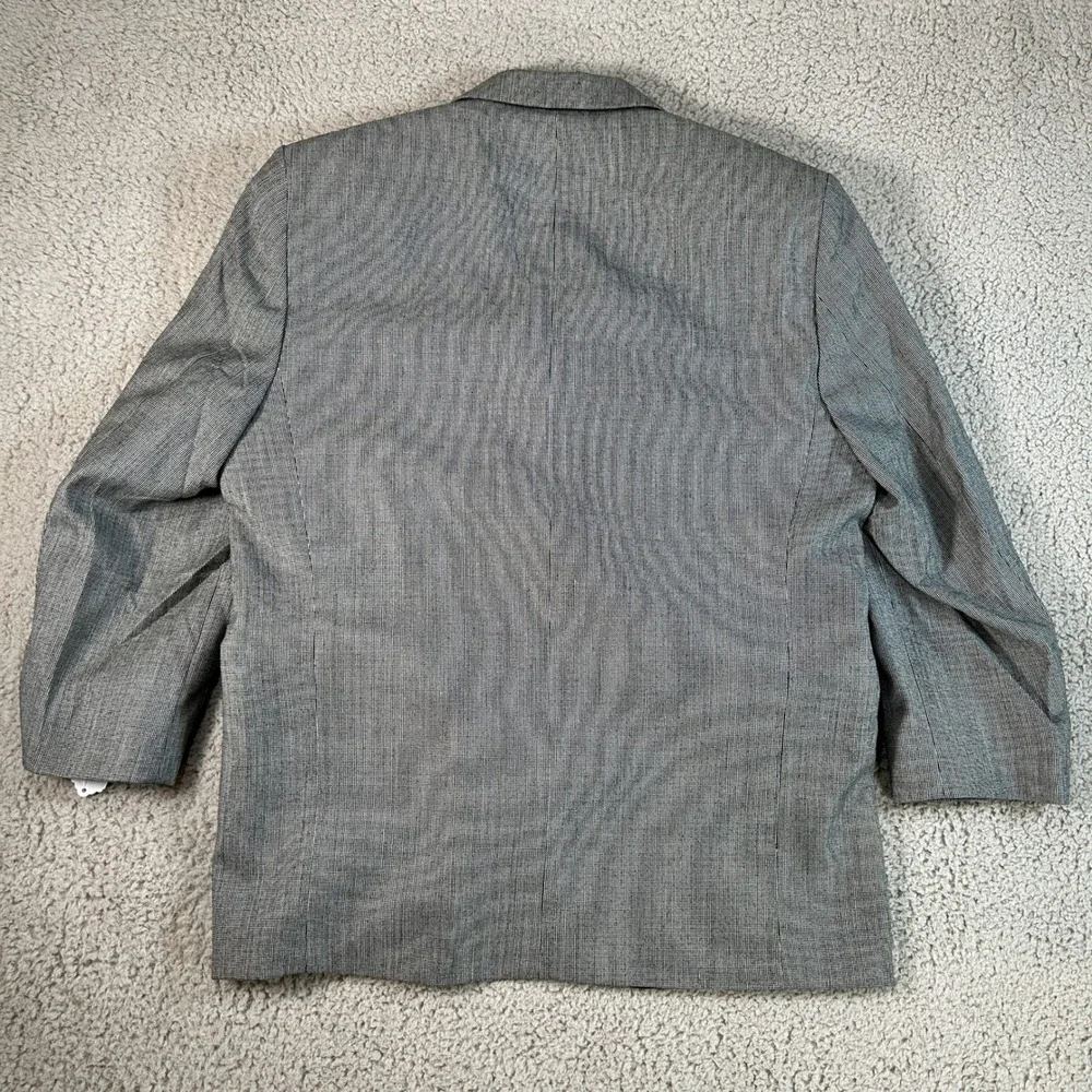 Marzotto by David Bios Mens 40S Wool Blazer Jacket Grey Micro Pattern Italy